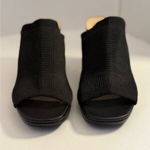 Nine West Aimie Black Open Toe Block Heels Women’s 8.5